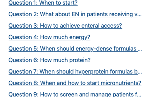 A guide to enteral nutrition in intensive care units: 10 expert tips for the daily practice